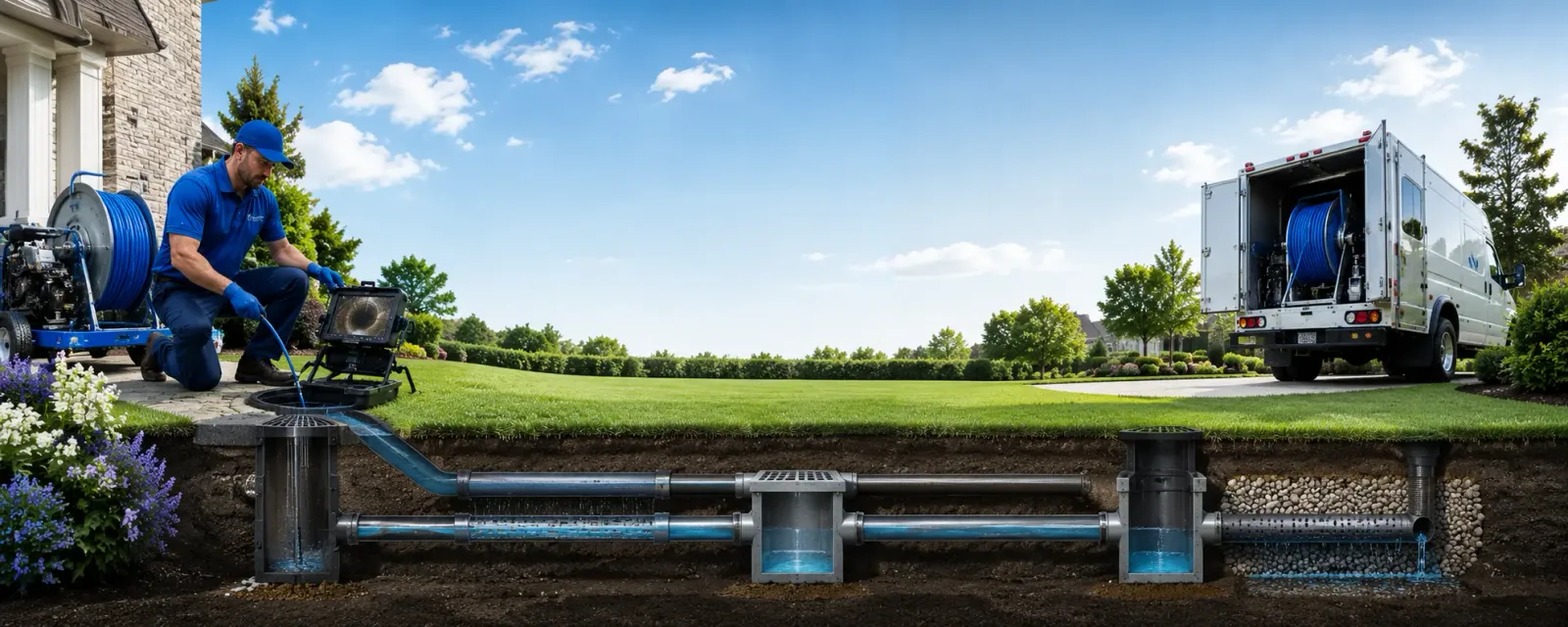 Outdoor drain cleaning information for Manchester Center, VT